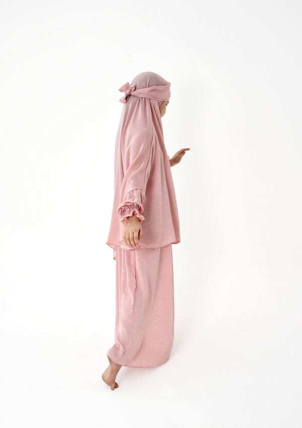 The Mini Jilbab Dress – “Pink velvet”