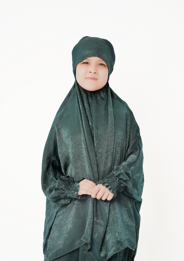 The Mini Jilbab Dress – “Dark Green velvet”