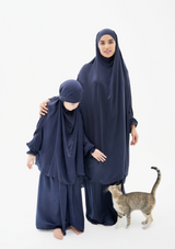 The Matchi- Matchi Jilbab set – “Navy Blue velvet”