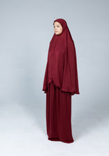 Khimar Suit - Maroon