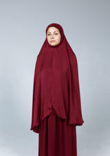 Khimar Suit - Maroon