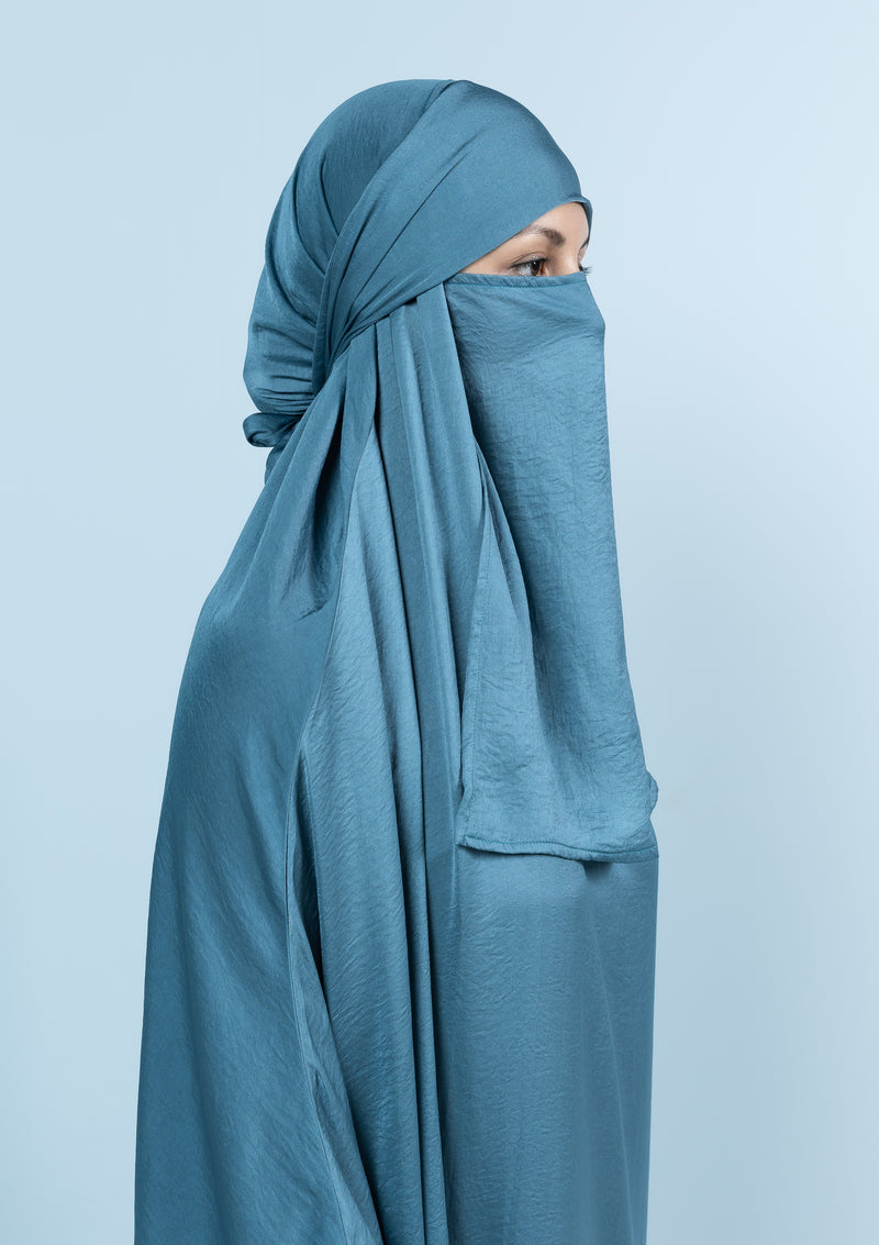 The French Jilbab Dress - Ice queen blue