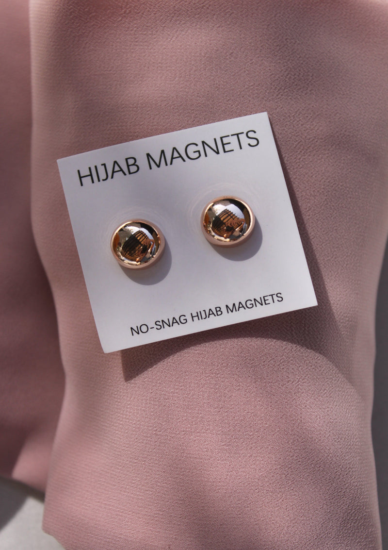 HIJAB PIN MAGNET - METALIC ROSE GOLD