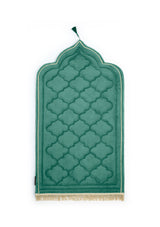 Velvet Foam prayer mat - Emerald green