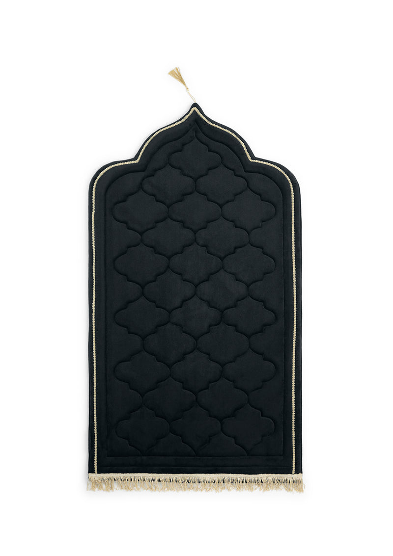 Velvet Foam prayer mat - Black Velvet