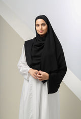 Maryam Madina Silk Hijab -  Pure Black